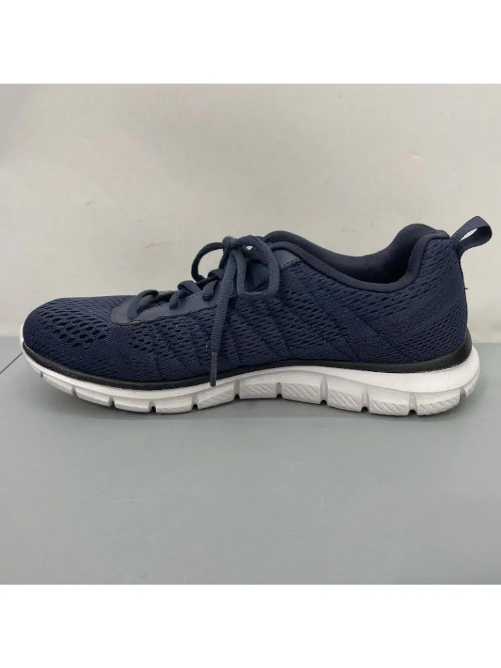Skechers Track Moulton Sneakers Shoes Lightweight Trainers Comfort Blue Mens 8.5